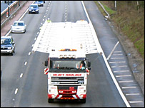 Giant lorry takes new bridge load